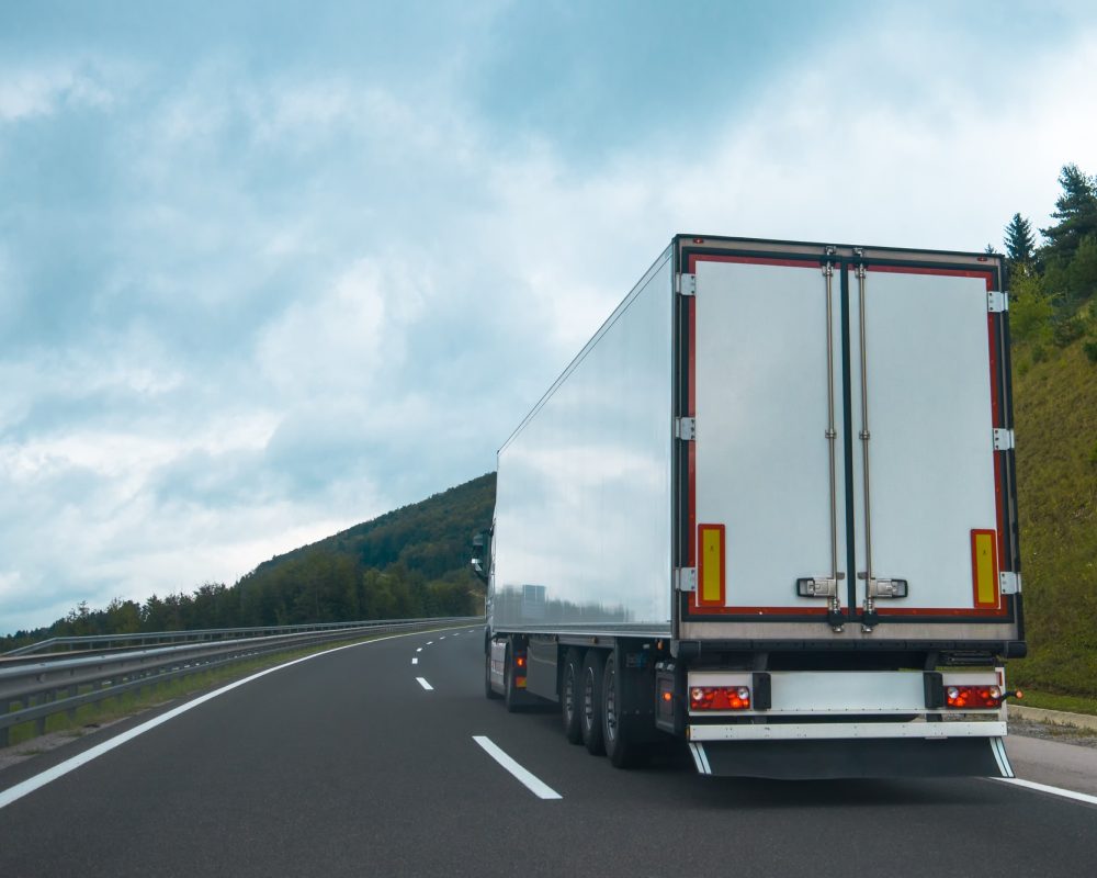 Semi truck with trailer